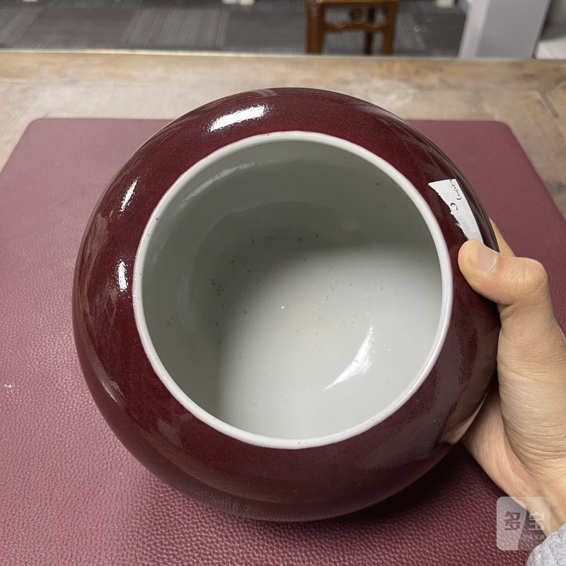清乾隆 红釉钵式洗 - 图7